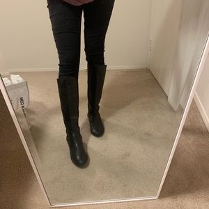 Tall Black Leather Boots
